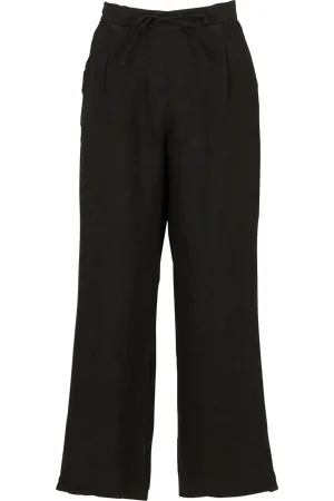 Sud Express Pantalon droit taille haute en lin