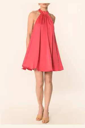 Kookai Robe courte col montant satinée