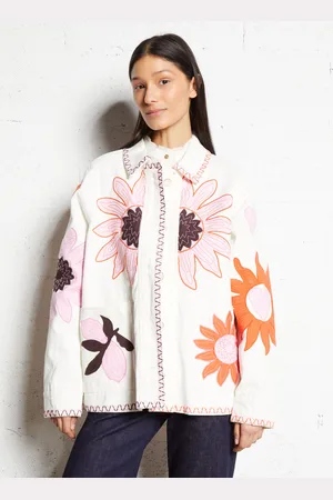 Fabienne Chapot Veste droite en coton imprimé