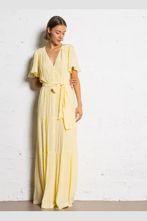 Bash Robe longue cintrée Col V