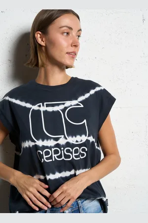 Le Temps des Cerises Tee-shirt oversize en coton sérigraphié