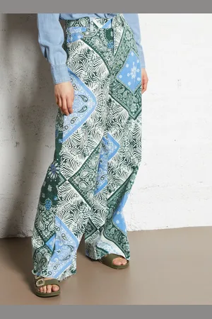 Liu Jo Pantalon large en coton mélangé