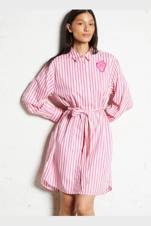 Fabienne Chapot Robe courte col chemise à rayures