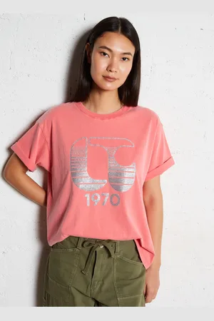Le Temps des Cerises Tee-shirt droit à paillettes en coton