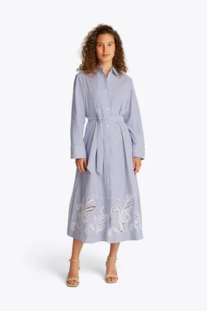 Tommy Hilfiger Robe chemise rayée en coton