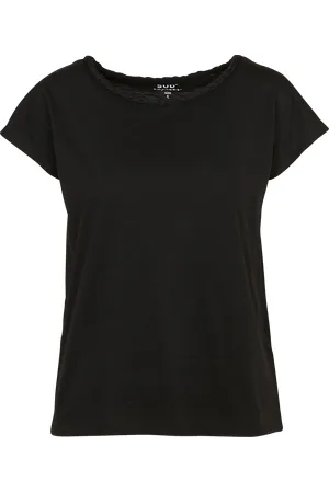 Sud Express Tee-shirt droit col rond tressé