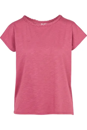 Sud Express Tee-shirt droit col rond tressé
