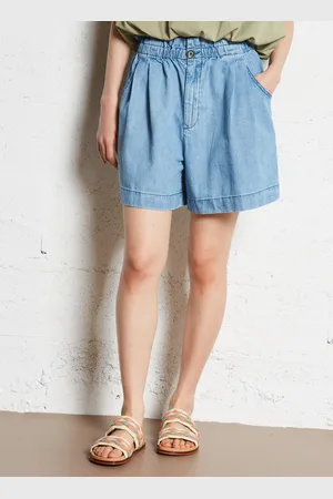 Bellerose Short large taille haute en coton