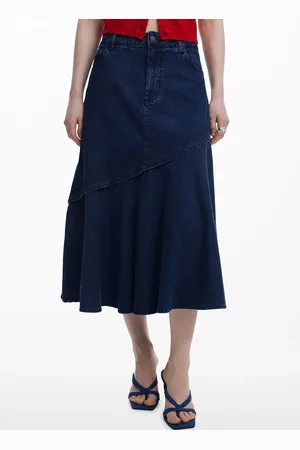 Desigual Jupe midi en coton mélangé