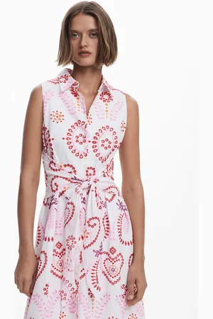 Desigual Robe midi en coton brodé