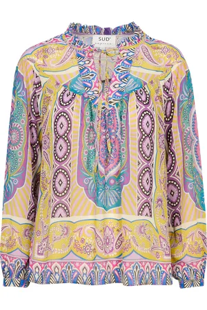 Sud Express Blouse droite Col V imprimée