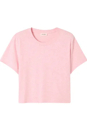 American Vintage Tee shirt chiné col rond en coton mélangé