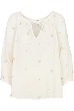 Sud Express Blouse ample brodée Col V