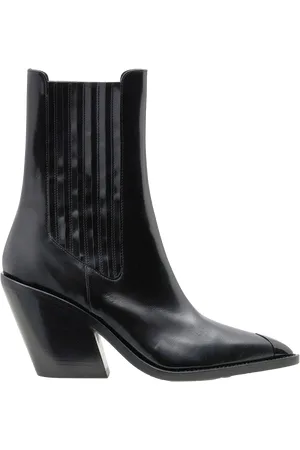 IRO Bottines à talons en cuir métallisé