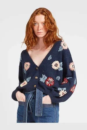 Louise Misha Cardigan Col V à motif floral