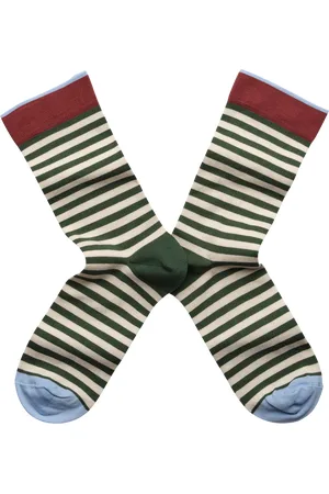 Bonne Maison Chaussettes à rayures en coton mélangé