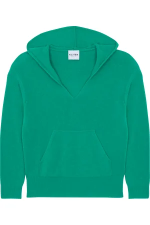 KUJTEN Pull à capuche en cachemire maillé