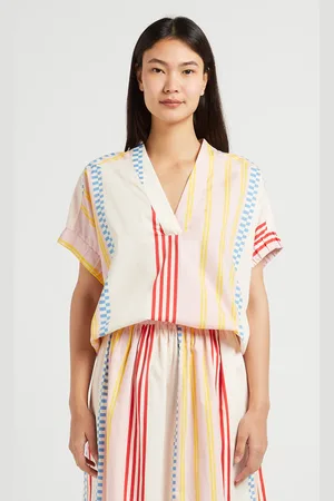 Chloé Blouse Col V imprimée en coton