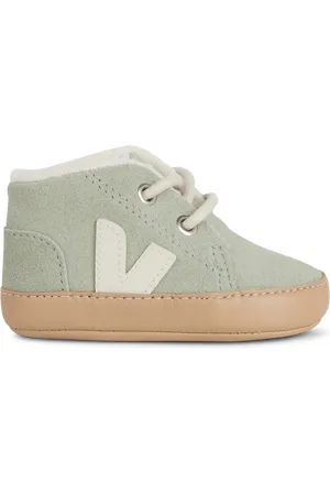 Veja Baskets à lacets en cuir velours