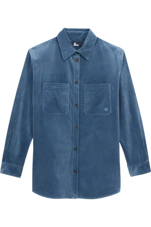 The Kooples Surchemise droite en velours de coton côtelé