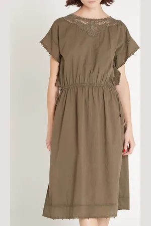 Swildens Robe midi cintrée brodée en coton