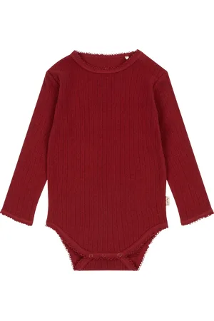 Konges Sløjd Body en maille pointelle de coton bio