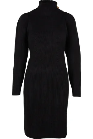 Y.A.S Robe courte col montant en maille mélangée