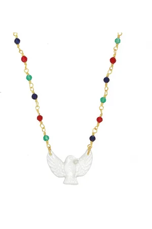 NILAÏ Collier plaqué or colomba