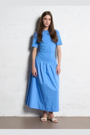Never Fully Dressed Robe longue col rond en coton mélangé
