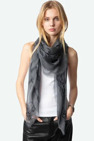 Zadig & Voltaire Foulard carré à motifs squelettes