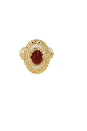 NILAÏ Bague plaqué or kate
