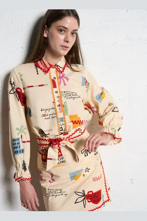 Never Fully Dressed Chemise col classique en coton mélangé