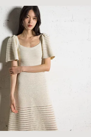 Bash Robe longue évasée en crochet