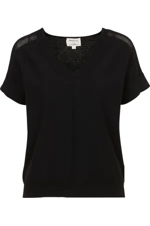 MAISON 123 Pull Col V manches courtes uni