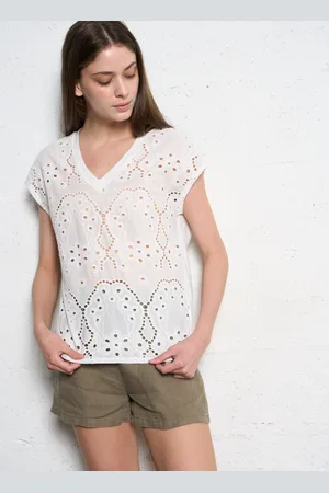 Sud Express Tee-shirt Col V en coton