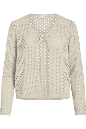 VILA Gilet droit en coton mélangé