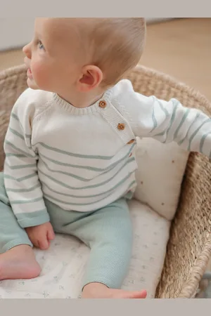 CYRILLUS Ensemble rayé en tricot
