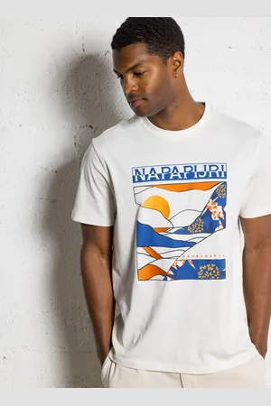 Napapijri Tee-shirt droit en coton sérigraphié