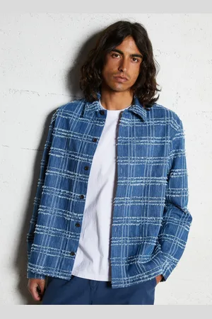 Samsøe Samsøe Veste col chemise à carreaux en jean