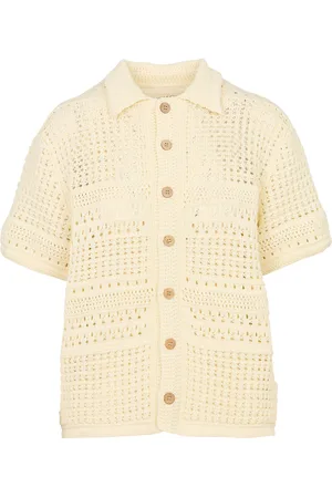MAISON 123 Top col chemise en crochet