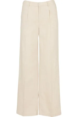 MAISON 123 Pantalon droit à pinces en lin mélangé