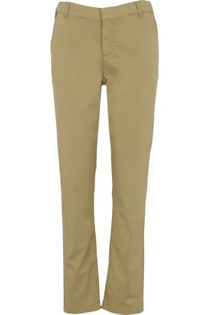 MAISON 123 Pantalon droit uni en coton mélangé