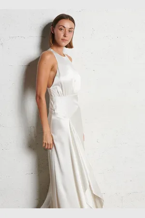 Bash Robe longue sans manches en satin