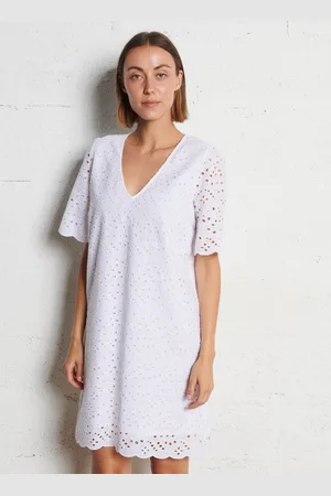 Sud Express Robe courte en coton brodé