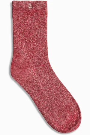 Vanessa Wu Chaussettes montantes pailletées en coton mélangé