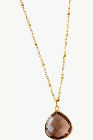 Ginandger Collier quartz fumé