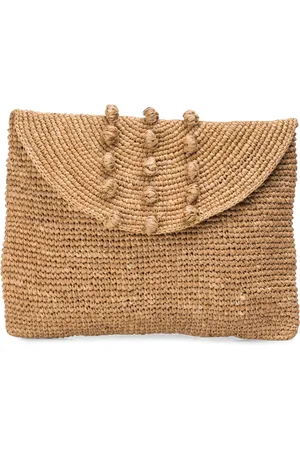 Camalya Grande pochette en raphia tressé