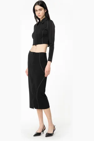 Pinko Jupe mi-longue effet scuba