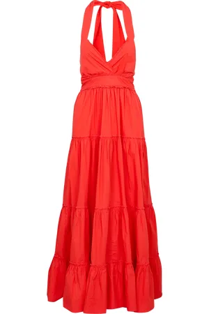 Sud Express Robe longue évasée en coton