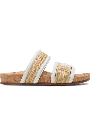 Sam Edelman Sandale plates en raphia mélangé